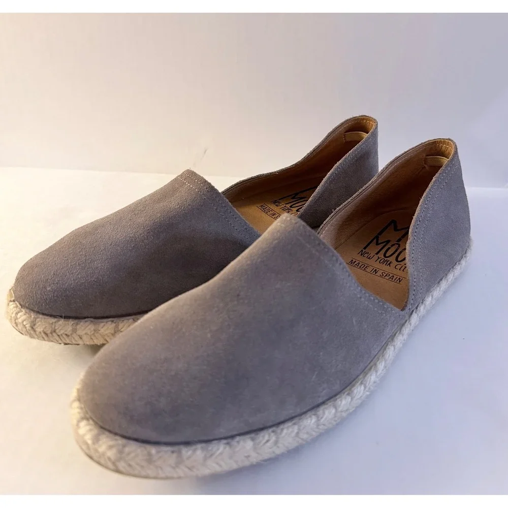 Miz Mooz Carmena‎ Flats Size 9.5 Tan Real Suede Made in Spain Espadrille Slip On